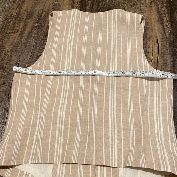 Linen striped vest-Mango - Picture 8 of 9